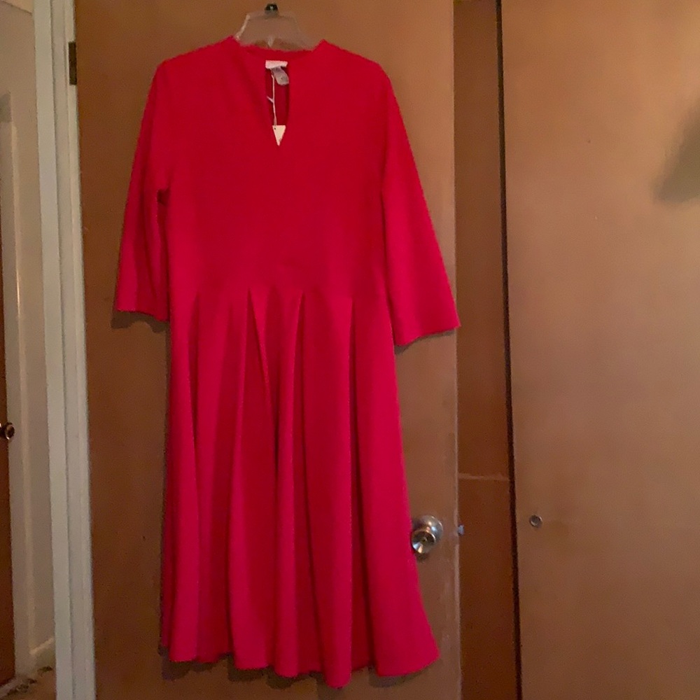 Beautiful red 3/4 sleeve dress. 3X.